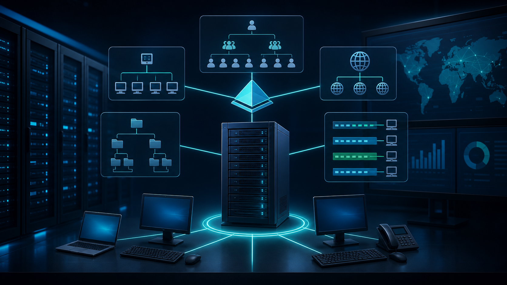 Illustration Active Directory DHCP et DNS