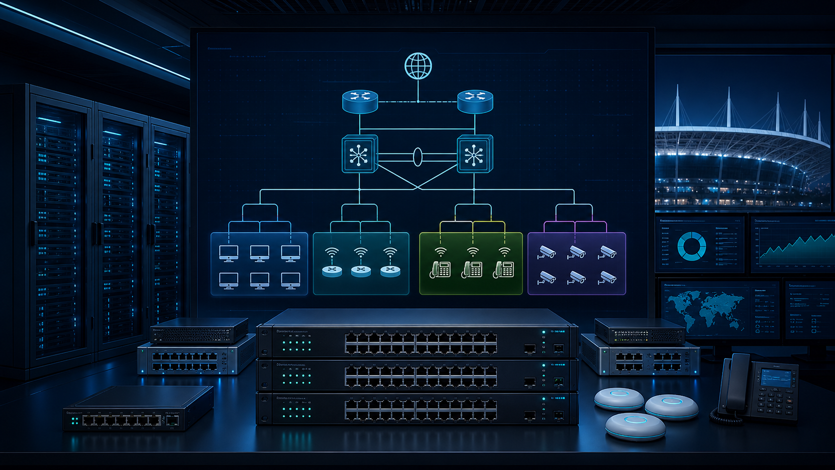 Illustration restructuration infrastructure StadiumCompany